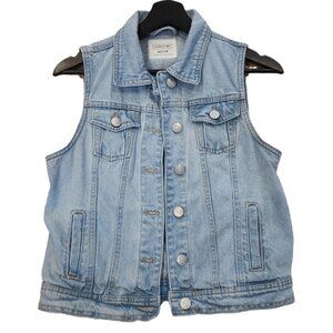 🟣 XS Eighty Two Denim Light Blue Denim Vest